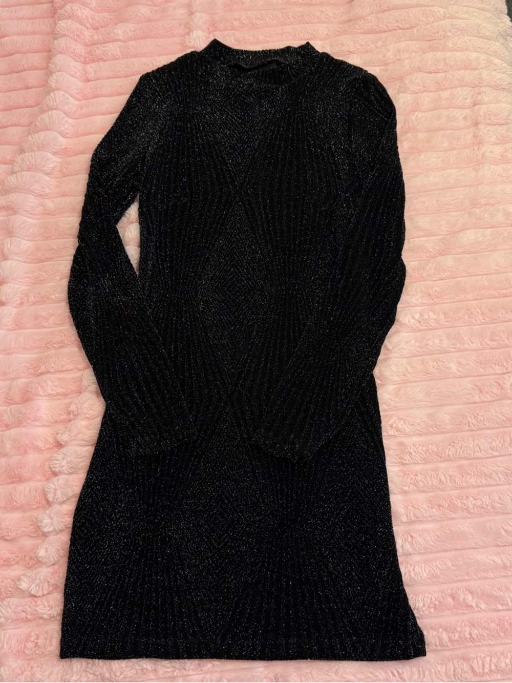 Windsor sparkly black long sleeve dress